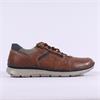 Imac Bologna Laced Shoe With Side Zip - Brown Navy